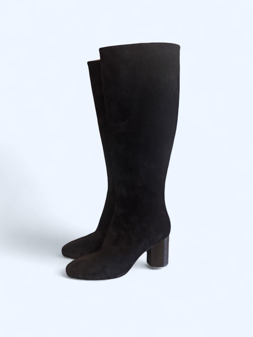 Aeyde - Ariana Black Knee High Suede Boots